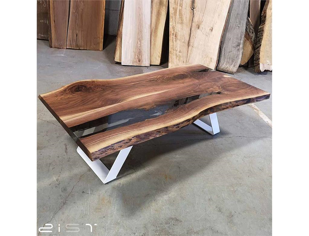 میز جلو مبلی چوب و رزین اپوکسی
